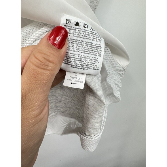 Nike Bonded Women's T-Shirt White-Birch Heather Size Medium - Picture 4 of 6